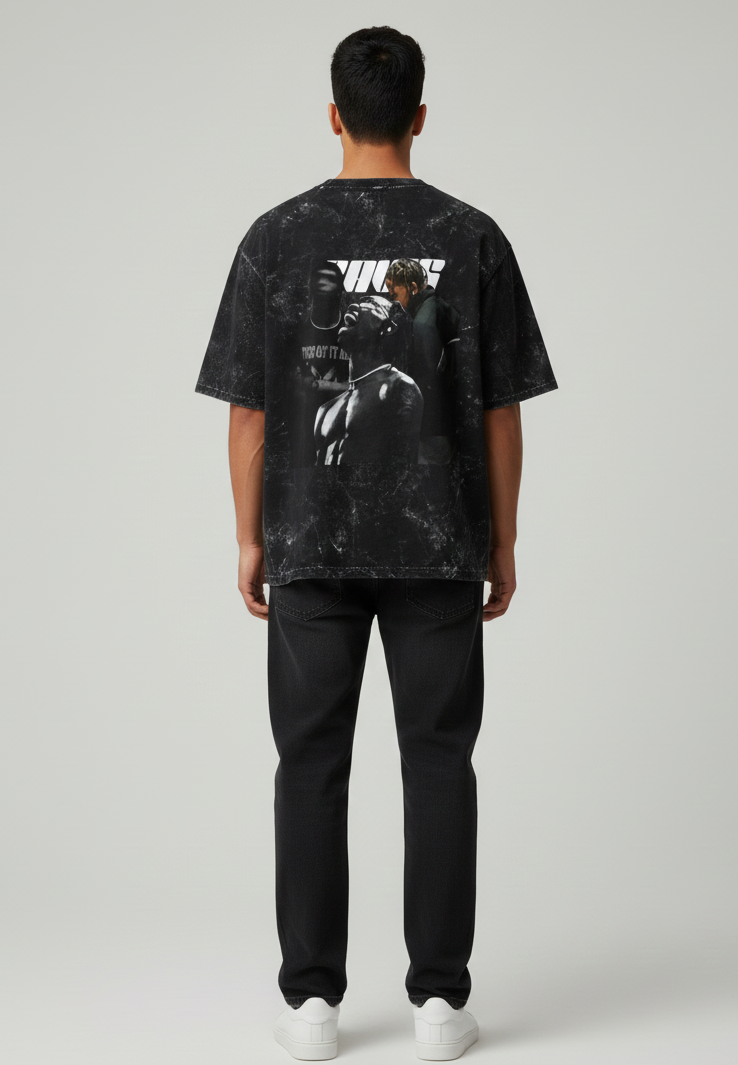 Unisex Acid Washed Oversized Tee